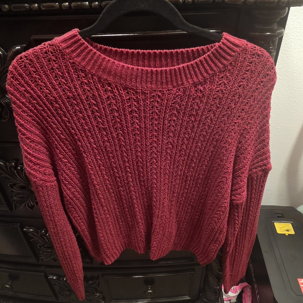 Women's Red Knit Sweater